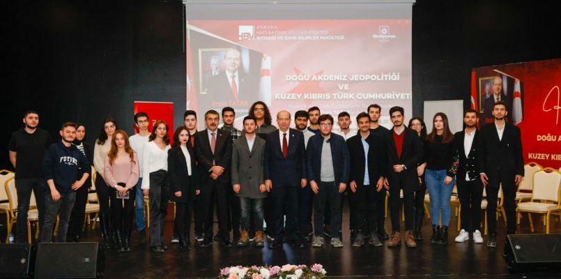 Cumhurbaşkanı Ersin Tatar, “Doğu Akdeniz Jeopolitiği ve KKTC” konulu konferans verdi