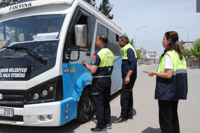 ŞANLIURFA’DA TOPLU TAŞIMA ARAÇLARI MERCEK ALTINDA