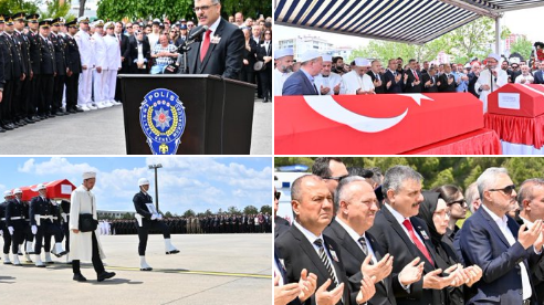 İçişleri Bakanı Mustafa Çiftçi, Çorlu’da Şehit Polis Memurları İçin Düzenlenen Cenaze Törenine Katıldı